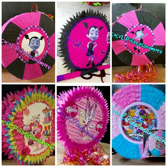 Piñata TikTokStitch,HelloKitty,Vampirina,Ponei,Barbie,Spongebob,Pisic
