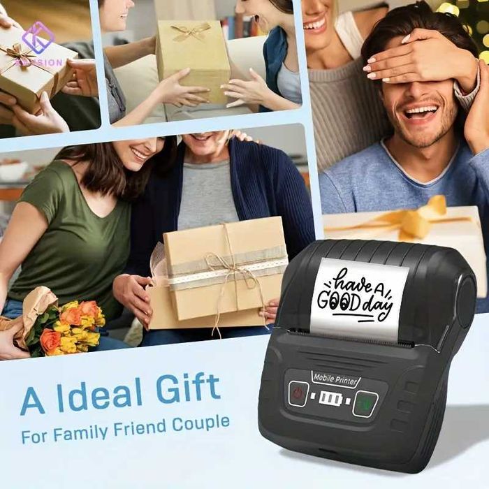 Принтер за етикети Преносим Термопринтер за стикери - 3 цвята