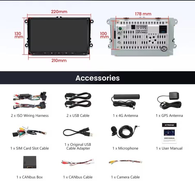 Navigatie auto vw audi seat skoda 4gb ram