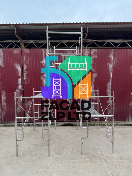 Леса строительные заводские, из оцинкованной стали, легкие, настил