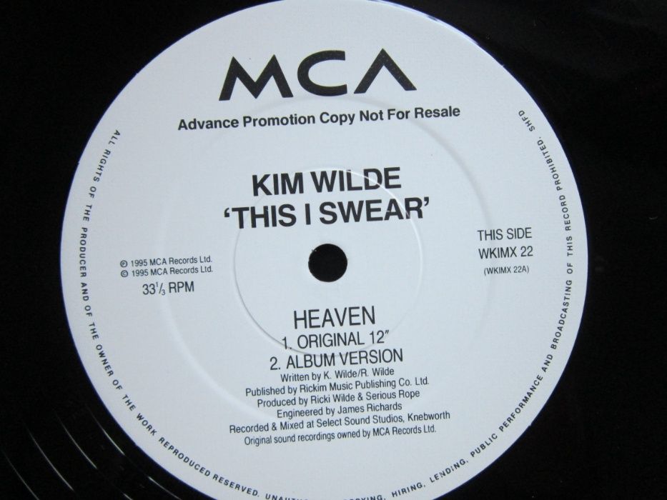 Kim Wilde ‎-Select & This I Swear