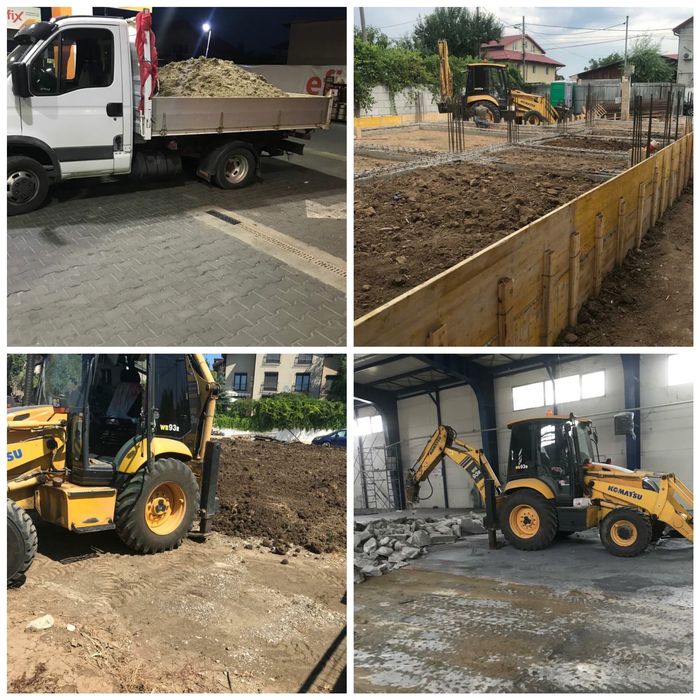 De închiriat Buldoexcavator și basculantă 7,5t
