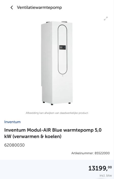 Pompă de căldură Inventum Modul-AIR Blue 5,0 kW (încălzire și răcire)