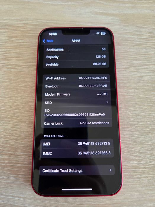 iPhone 13 128 GB Product Red