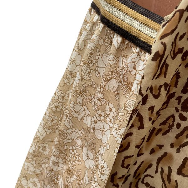 Дамска блуза TWINSET размер S леопардова щампа и дантела