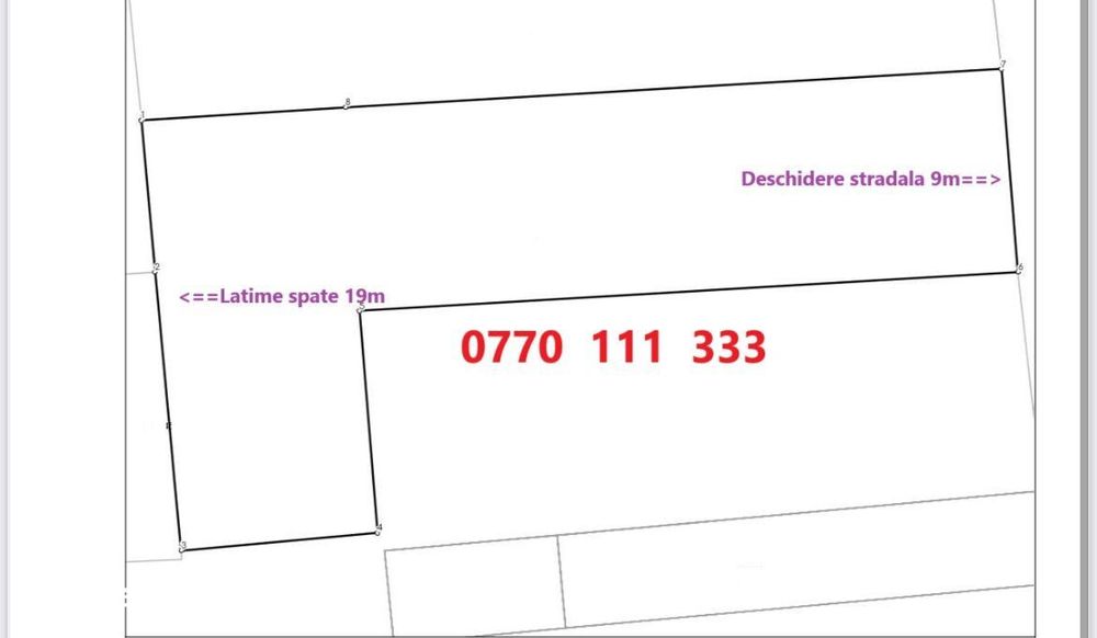 - Teren Intravilan, suprafata 477mp, zona Centrala de case