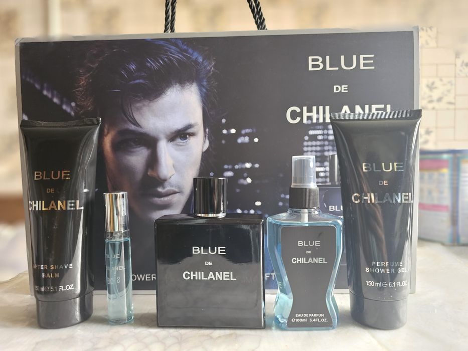 Blue De Chilanel atiri va kremi 5 tasi  1 ta to'plamda