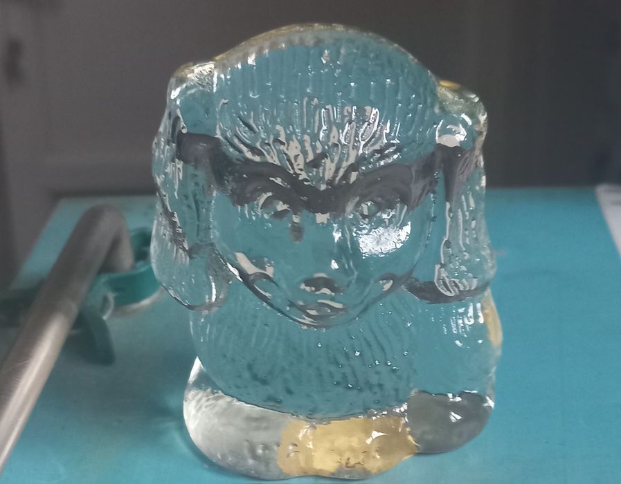 Figurina cățel,din sticla