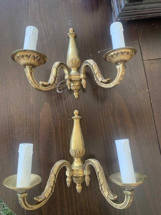 Set aplica de perete din bronz masiv stil baroc
