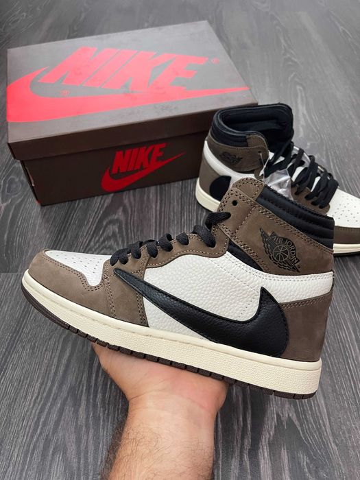 Adidasi JORDAN 1 x Travis Scott High- Produs NOU PREMIUM din Piele