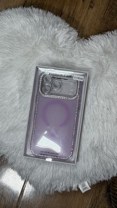Husa Iphone 17 Pro Max Mov cu Sclipici