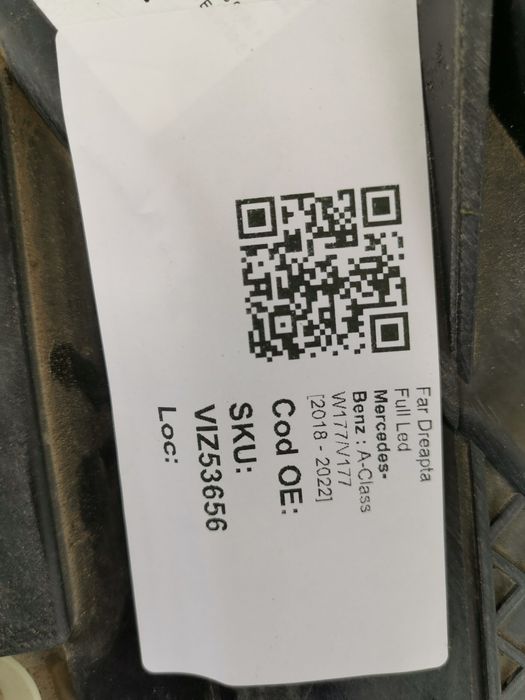 Фар Дясно Пълен Лед Мерцедес-Бенц / Mercedes-Benz A-Class W177/V177 Ор