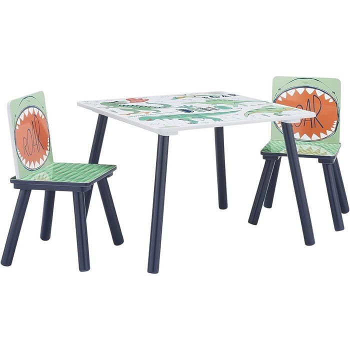 Детска Маса със Столчета за Рисуване, Игра, Хранене Dinosaur