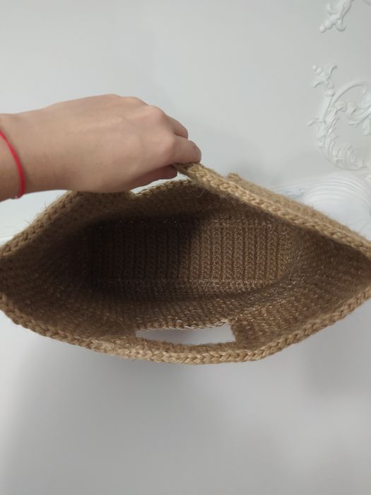 Ръчно плетена чанта от юта
