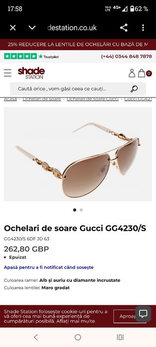 Ochelari de soare Gucci