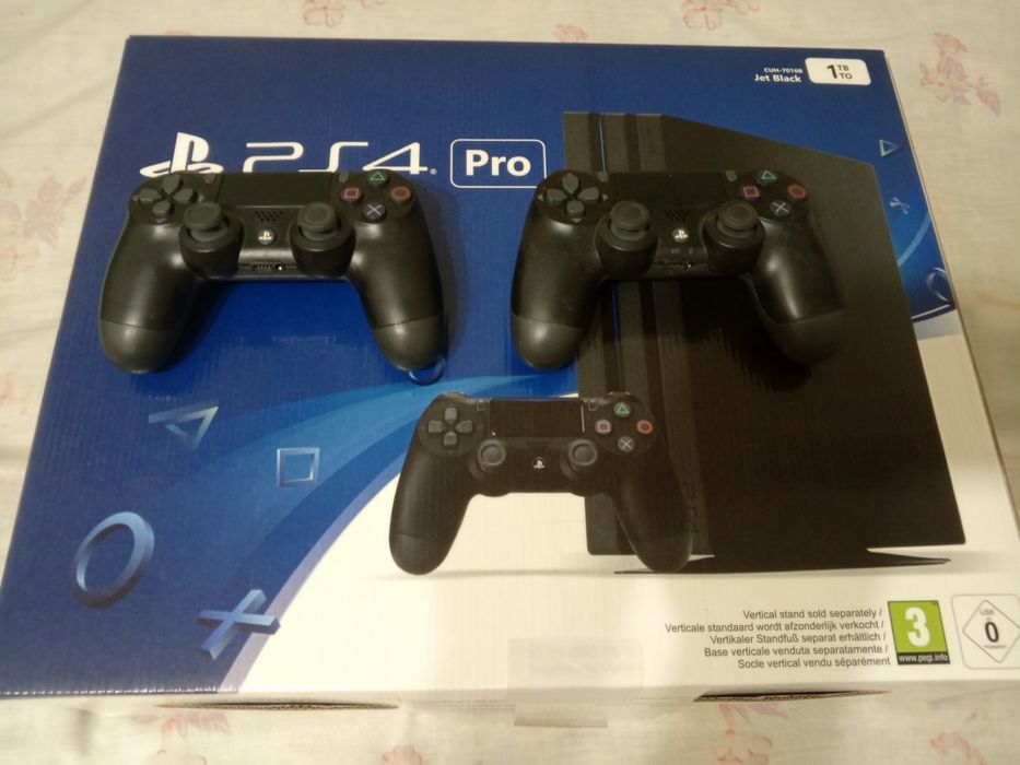 PlayStation 4 Pro 1TB — НОВАЯ | 15 игр + 2 геймпада DualShock 4