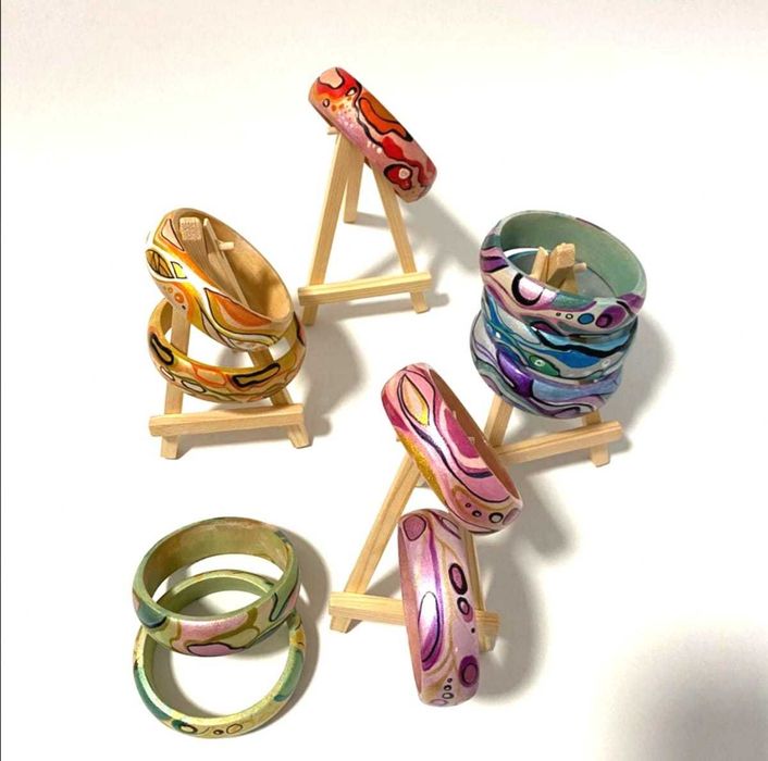 Picturi ulei acuarela, Bratari, Pandantive pictate manual