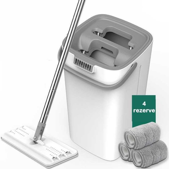 Set de curatenie  mop si galeata, galeata 5.7 l, 4 rezerve  incluse