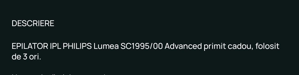 Epilator Philips sc 1995/00