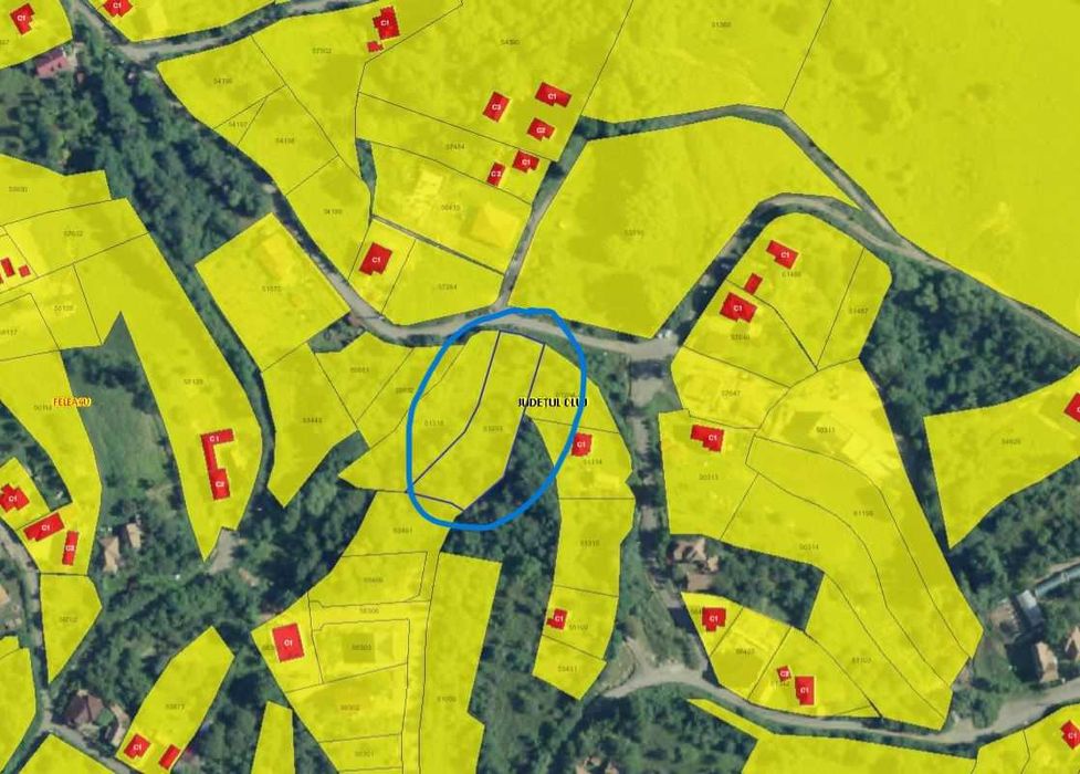 Teren 1628mp, Certif Urban construire 2 case, panorama, toate utilit.