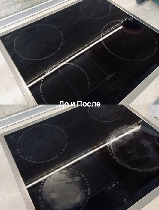 Вернем блеск вашей варочной плите, полировка, клининг