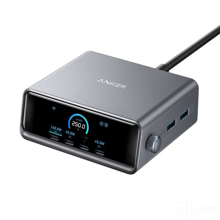 Anker зарядный станция Prime Charger (250W, 6 Ports, GaNPrime)