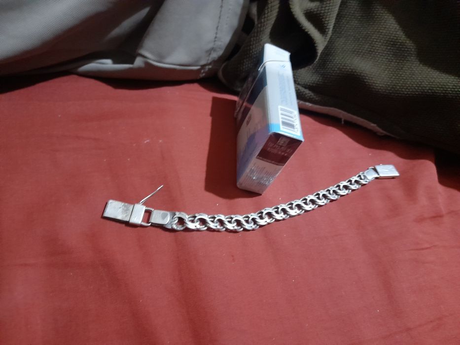 Браслет мужской серебро