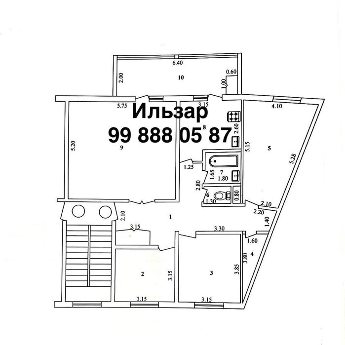5 Комнат 5/3/5 Тузель 1, Школа №152, под Ипотеку, 40 Лет, Tuzel 1