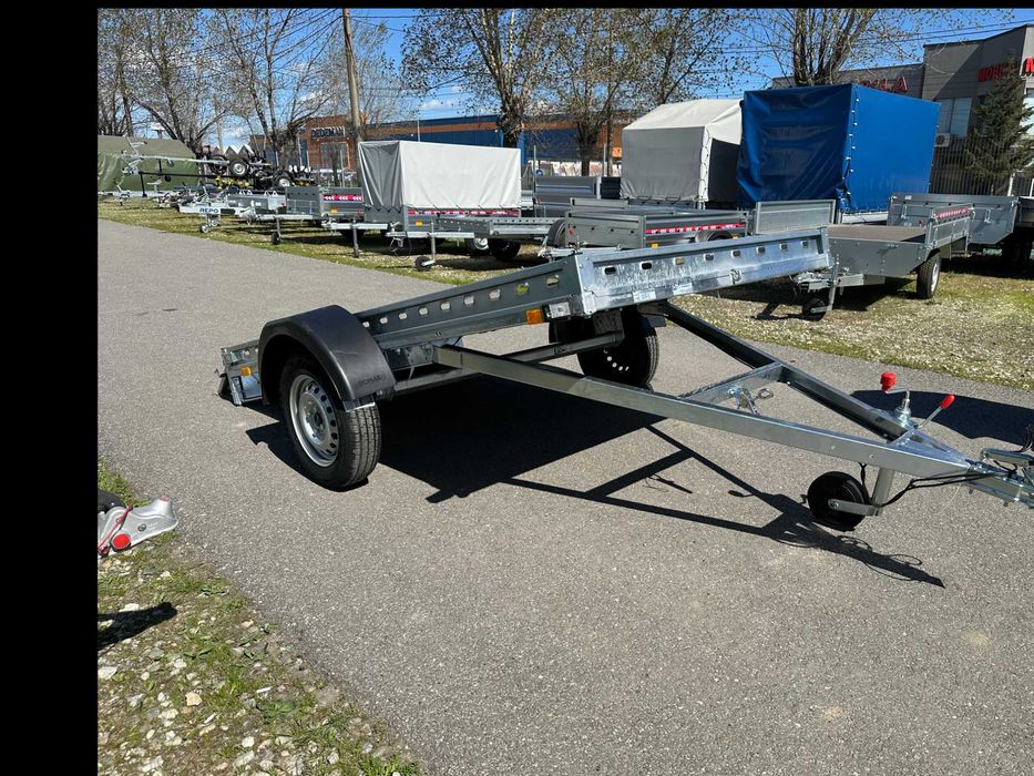 Remorcă ATV 750kg basculabilă nouă + carte RAR + nr. roșu