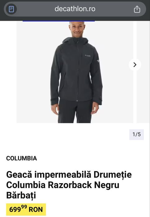 Columbia Razorback Geacă impermeabilă Drumeție  div marimi