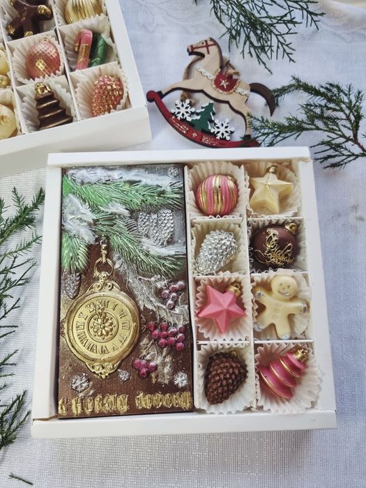 Наборы,подарки  из бельгийского шоколада на новый год