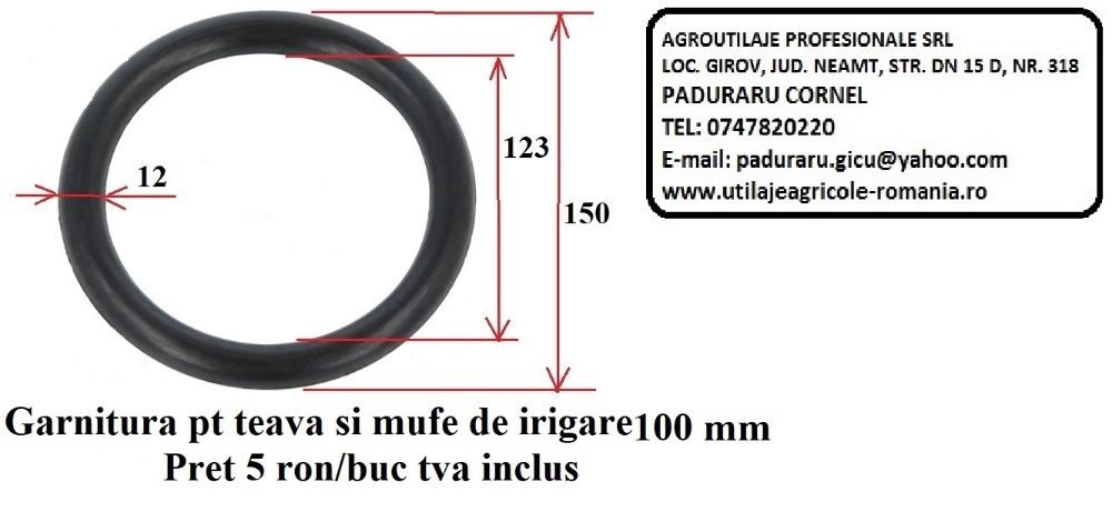 Garnitura tevi irigatii, garnituri cuple irigatii