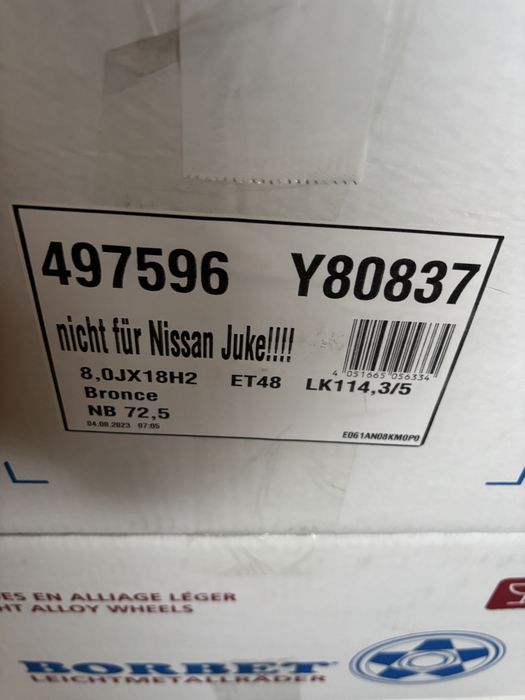 Jante Borbet N Mazda Toyota Honda Lexus Kia Hyundai Toyota Renault Nissan Mitsubishi Noi R18