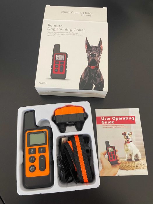 Zgarda de dresaj cu telecomanda pentru catei