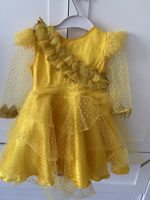 Желтое синяя платье на прокат