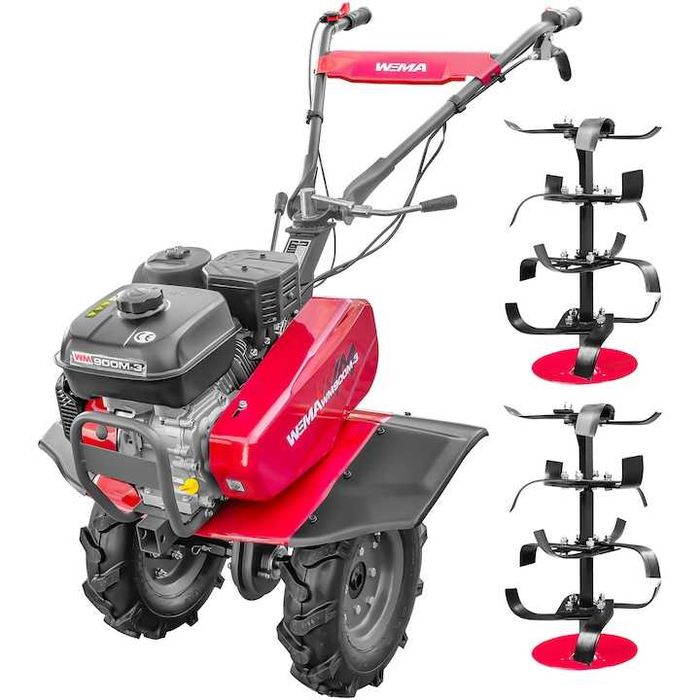 Motosapa pe benzina Weima WM900, transmisie fonta, 7CP cu freze si roti cauciuc - WMTL9007