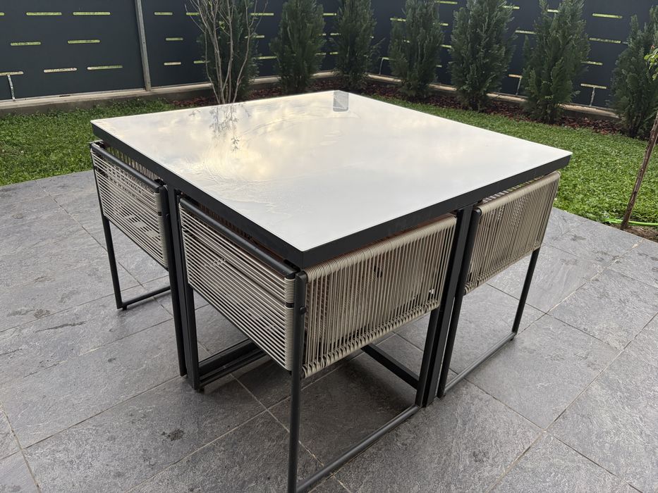 Vand masa 4 scaune fold gradina Naterial