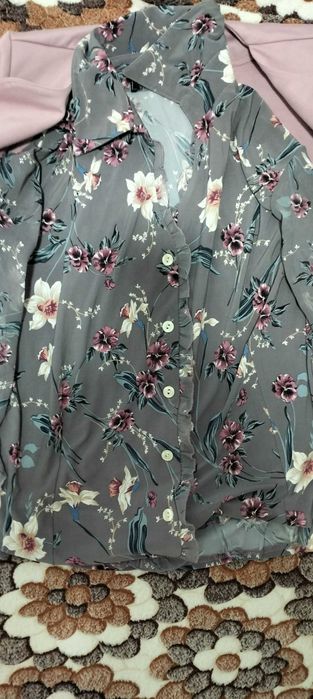 Тънка блуза със сако комплект