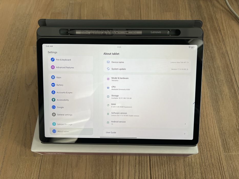 Tableta Lenovo Idea Tab M11” 8GB/128GB + pen + folio