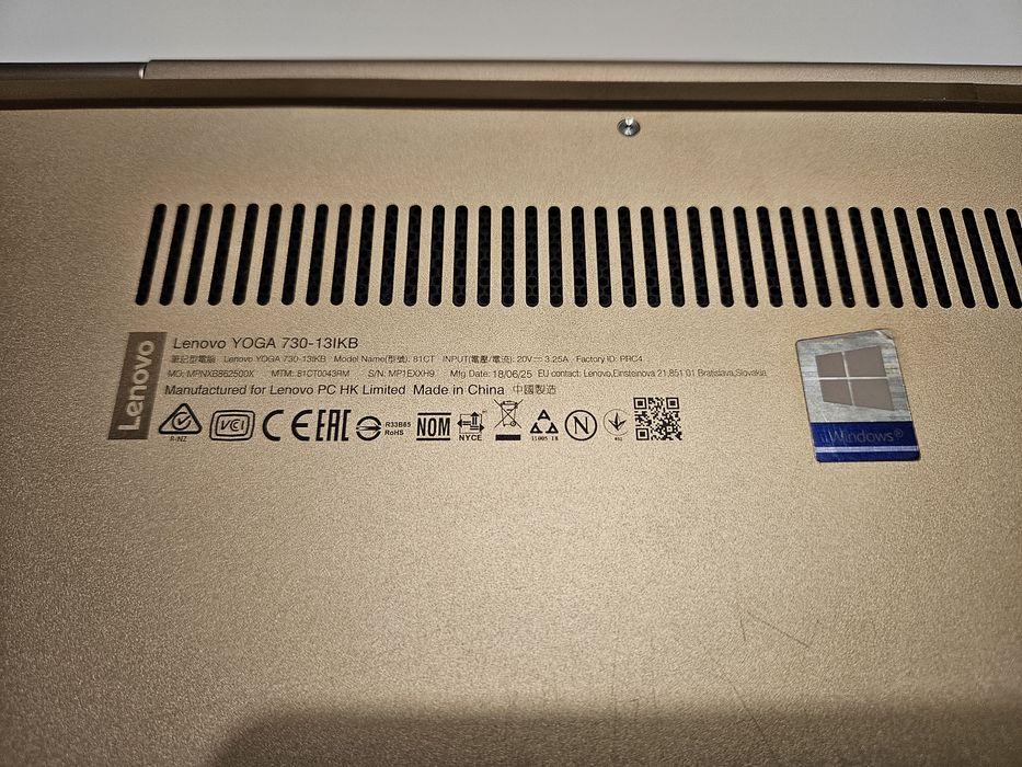 Lenovo Yoga 730-13IKB, touchscreen, perfect functional + adaptor usb c