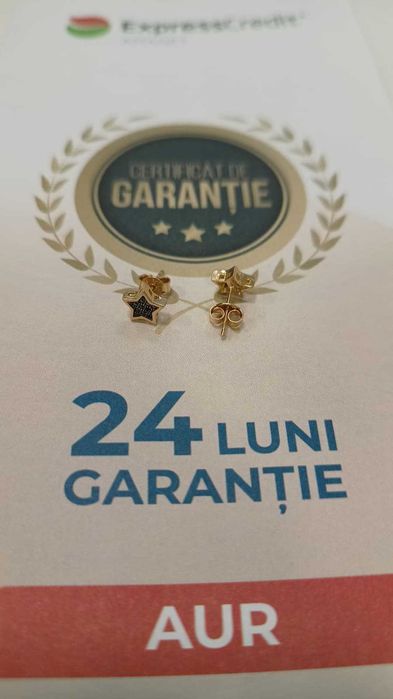 Cercei aur 14k 1.36gr [AG24 Harlau B.46004.1] - Garantie 2 ani!