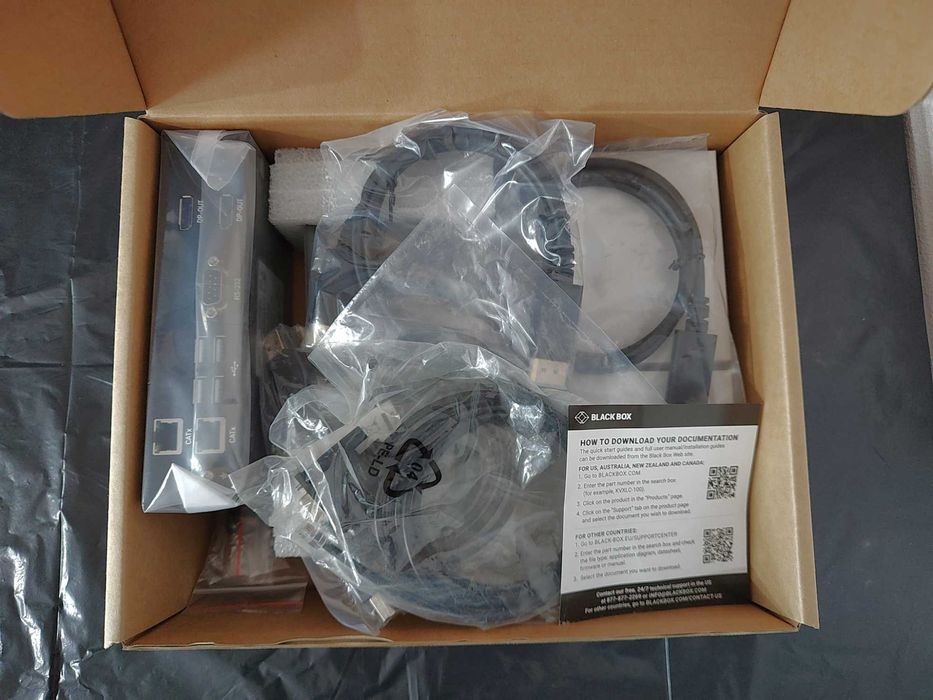 Black Box KVXLCDP-200 ,KVM Extender Kit with Dual-Monitor, USB 2.0