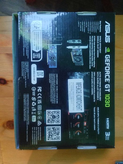 ASUS GeForce GT 1030 2GB GDDR5 – отлично състояние
