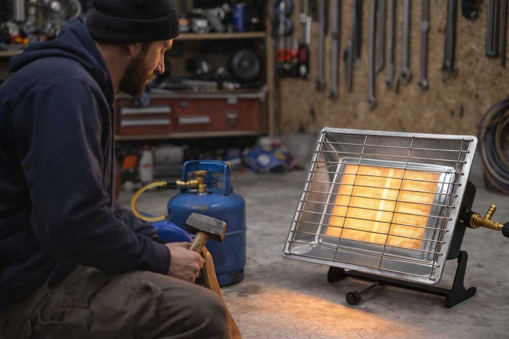 Incalzitor Ceramic pe Gaz 3000W pentru Spatii Mici