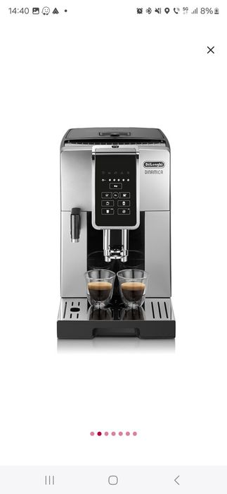 Espressor automat DELONGHI Dinamica ECAM 350.50.SB, 1.8l, 1450W, 15bar