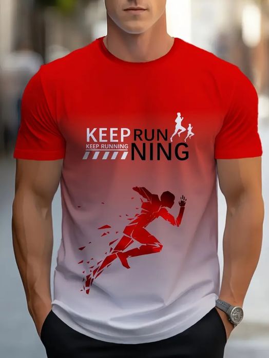 Тениска спортна, мъжка, размер L