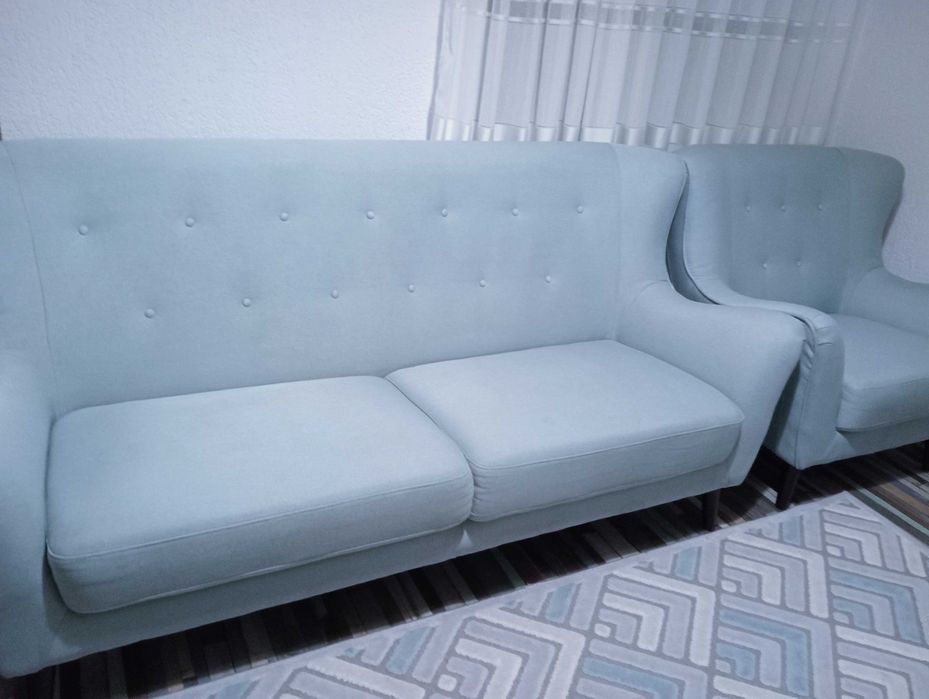 Canapea 2 locuri Mobexpert și fotoliu