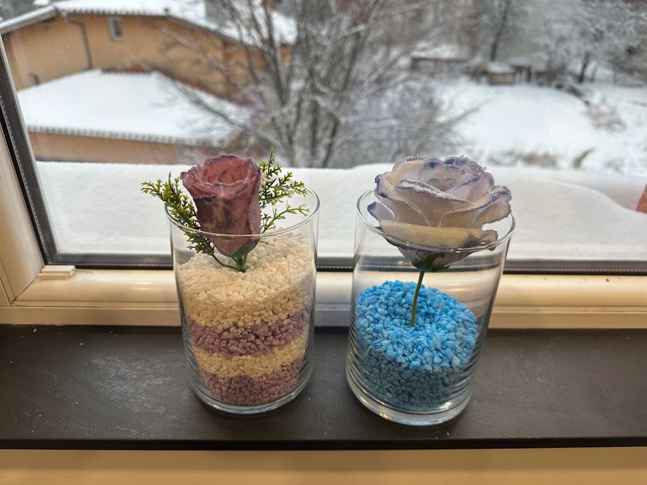 Ръчно изработени кристализирани рози