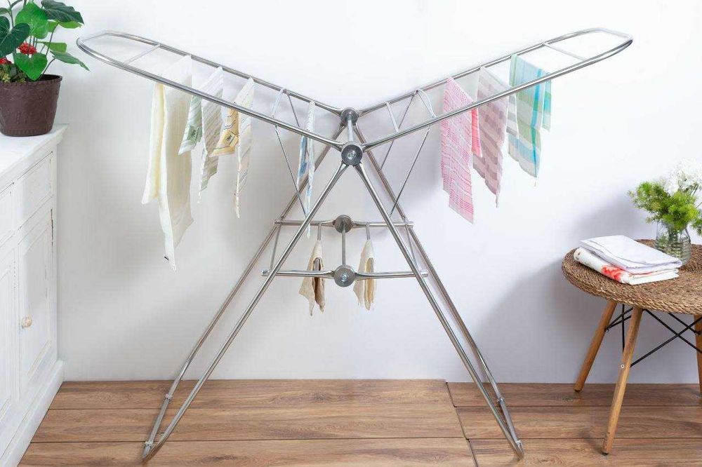 Сушилка для белья напольная складная Золотая белая чёрная sushilka