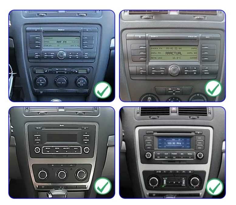 Мултимедия 10" Android 14 CARPLAY за SKODA OCTAVIA 2 RDS DSP GPS